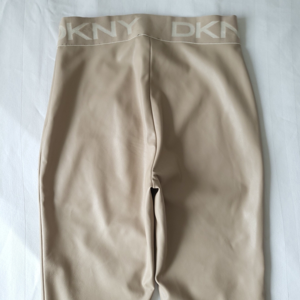 DKNY Faux Leather Leggings/Pants - Picture 10 of 13